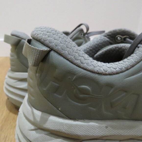 HOKA Bondi SR Road Running Sneakers Shoes in Olive Haze Leather Active Trail 9 - Picture 10 of 14